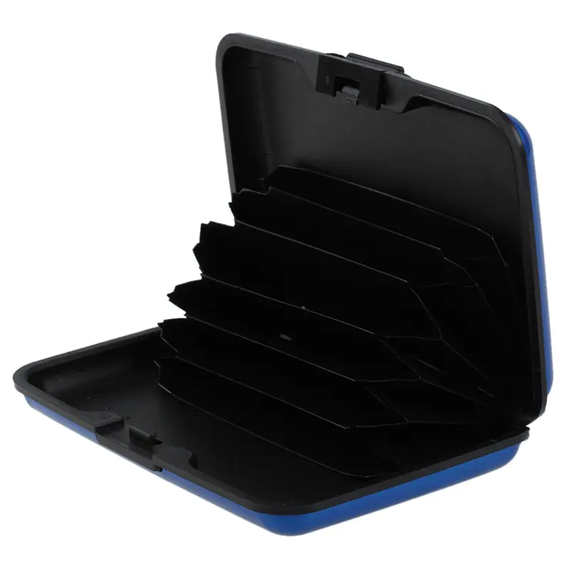 Waterproof Business Id Credit Card Wallet Holder Aluminum Metal Case Box (Ran Color)