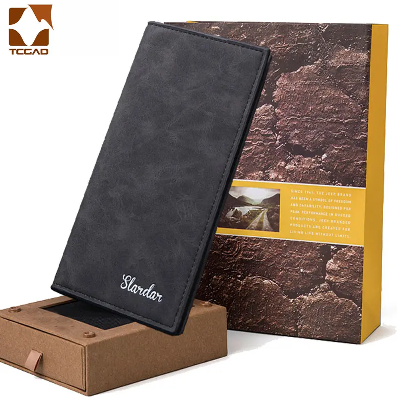 Billetera-Leather Wallets for Men, Clutch Bag, Card Holder, Male Purse, Short, Slim, Thin, Famous