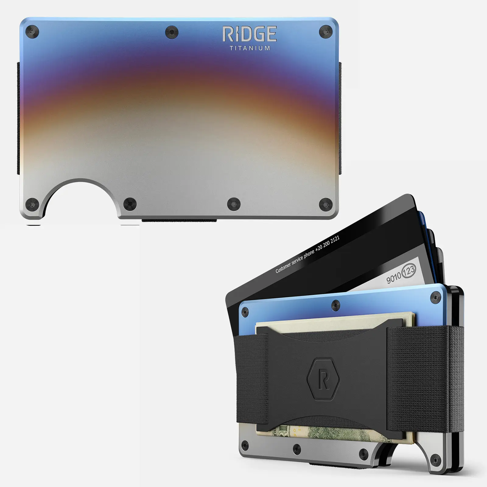 The Ridge Wallets for Men - Slim Minimalist Wallet For Men, Front Pocket, RFID - Card Holder Wallet - Carbon Fiber