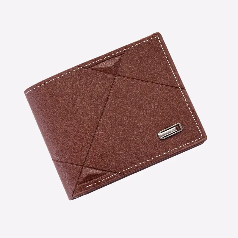 New Men's Wallet Short Multi-card Coin Purse Fashion Casual Wallet Male Youth Thin Three-fold Horizontal Men PU Soft Wallet
