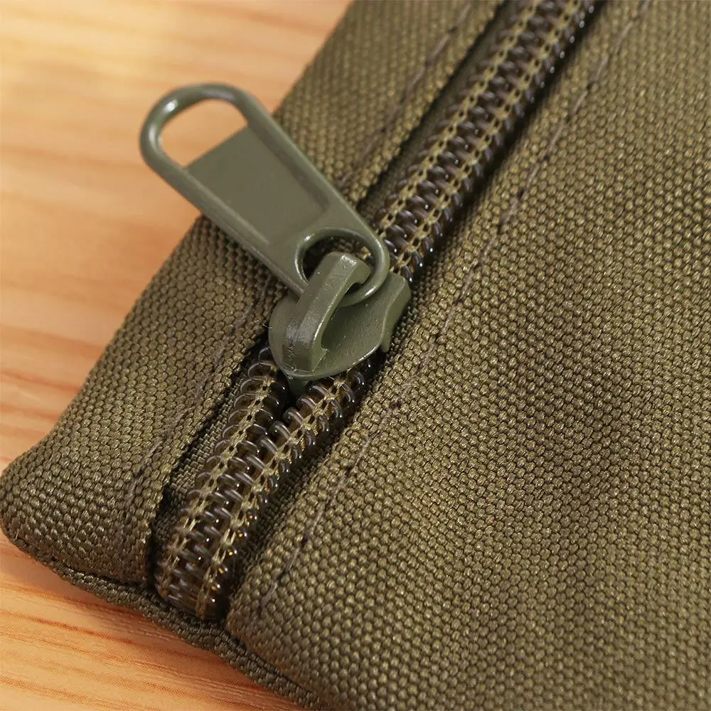 Square Hanging Neck Coin Purse Casual Nylon Oxford Cloth Mini Wallet Zipper with Lanyard Small Card Holder Outdoor