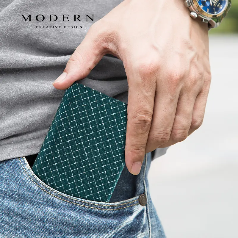 Ripstop Fabric Bifold Men Super Slim Card Holder Machine Washable Durable and Waterproof Designer Wallets Famous