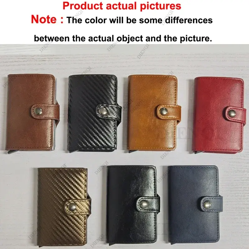 Rfid Carbon Fiber Credit Card Holder Wallet Money Bag Luxury Men Rfid Smart Metal Cardholder Case Slim Minimalist Wallet for Men
