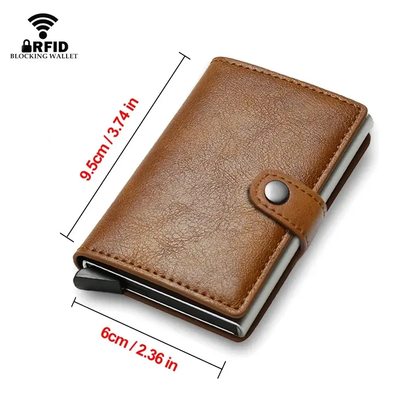 Rfid Carbon Fiber Credit Card Holder Wallet Money Bag Luxury Men Rfid Smart Metal Cardholder Case Slim Minimalist Wallet for Men