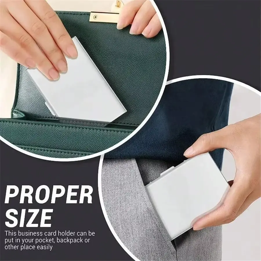2025 Custom Name Slim Thin Aluminum Purse Gift for Him Men's Antitheft ANTI Rfid Blocking ID Bank Credit Card Holder Case Wallet