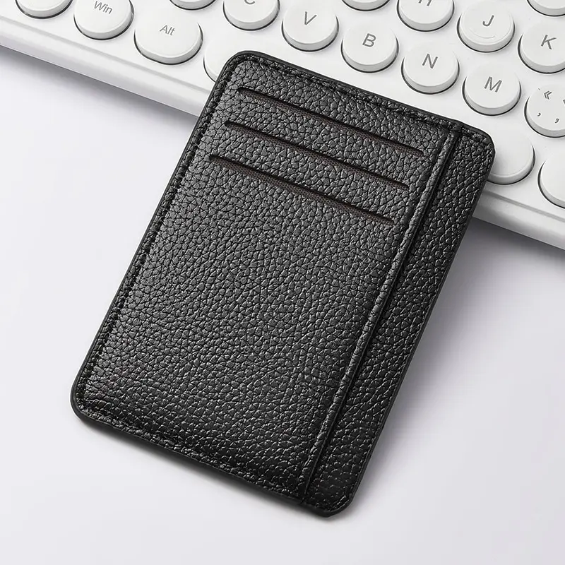 Large capacity PU card holder ultra-thin card bag, compact and exquisite multi slot student card bag, short wallet