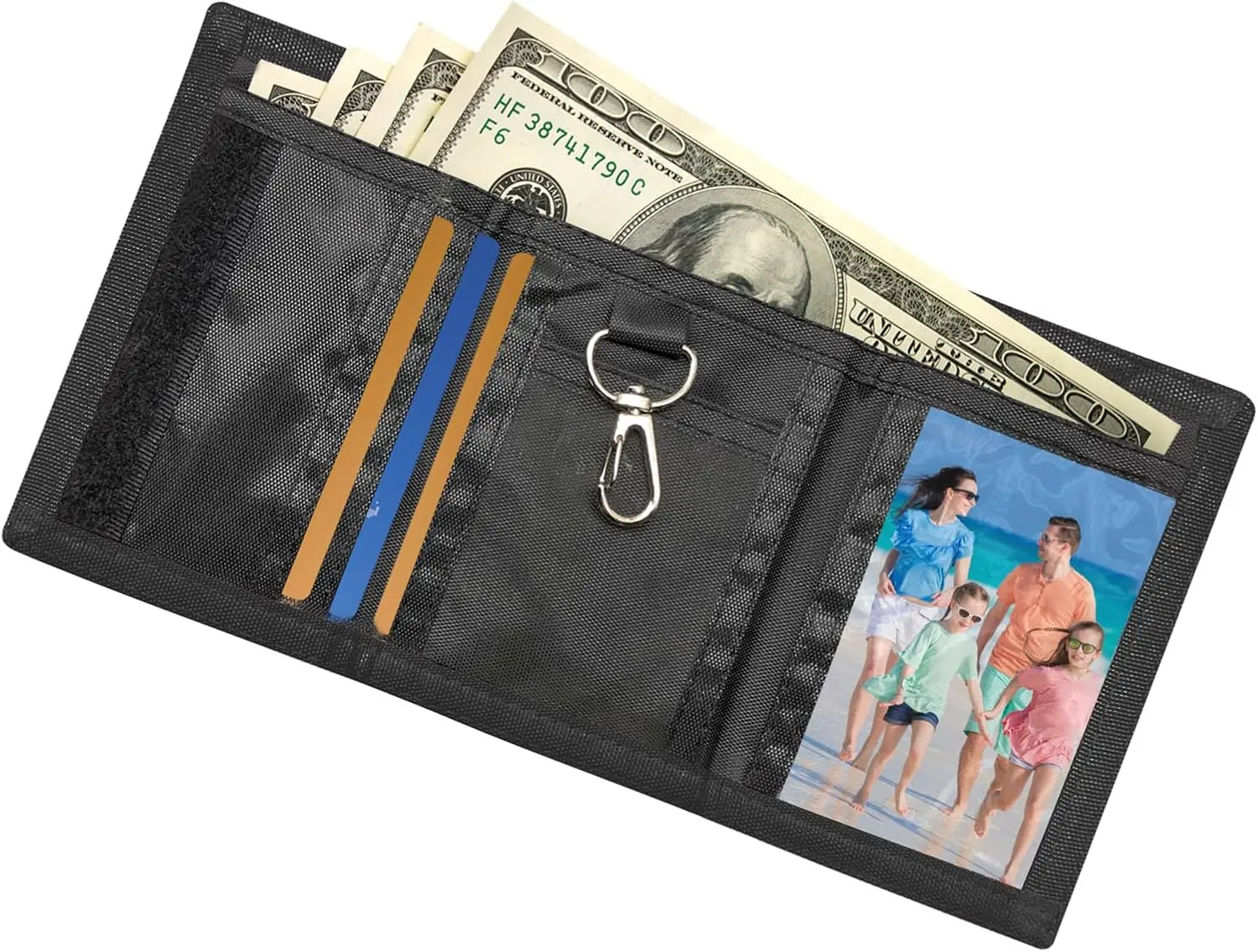 Kids Wallet with Lanyardfor Boys, RFID Trifold Outdoor Sports Wallet for Kids Festivals gifts,Birthday Gifts Wallet - Camo Green
