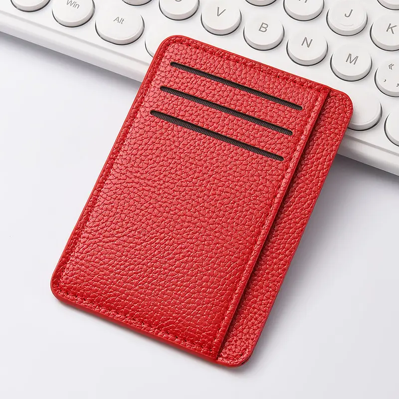 Large capacity PU card holder ultra-thin card bag, compact and exquisite multi slot student card bag, short wallet
