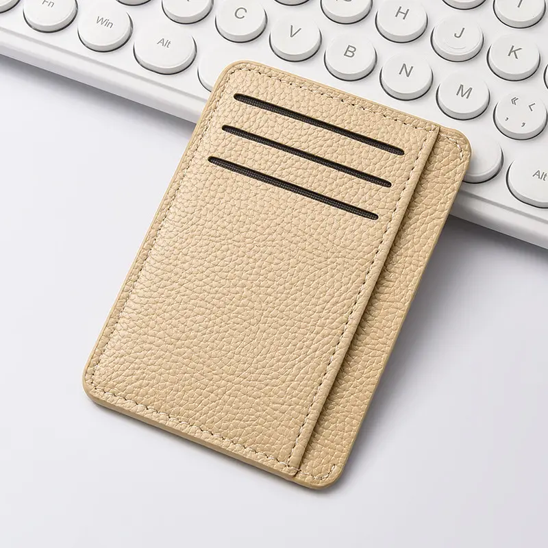 Large capacity PU card holder ultra-thin card bag, compact and exquisite multi slot student card bag, short wallet