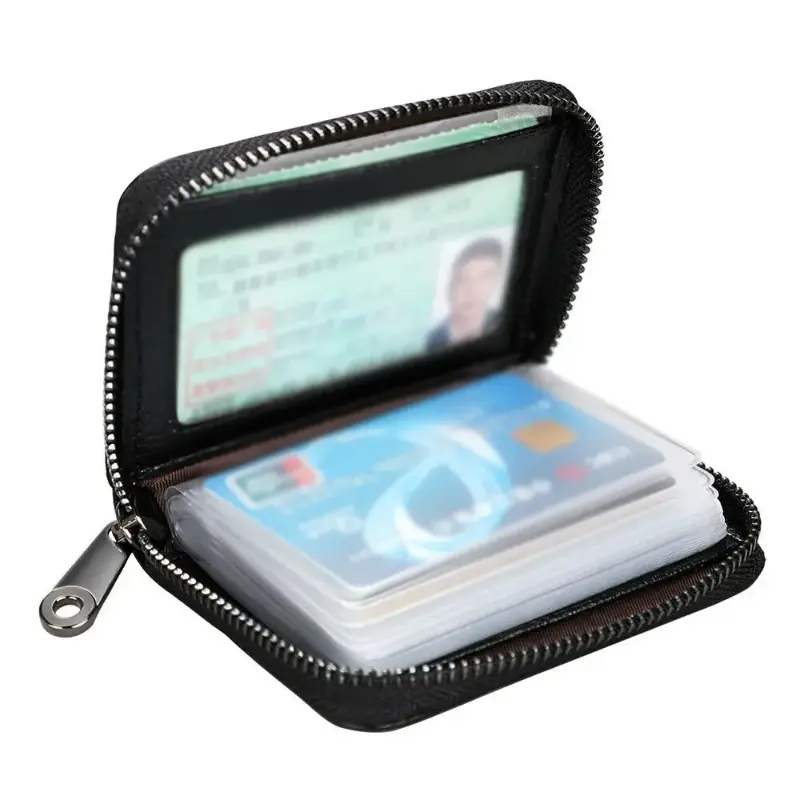 Business Card Holder Wallet Men Bank Card/ID Card/Credit Card Holder 22 Bits Card Wallet RFID Blocking Protects Case Coin Purse