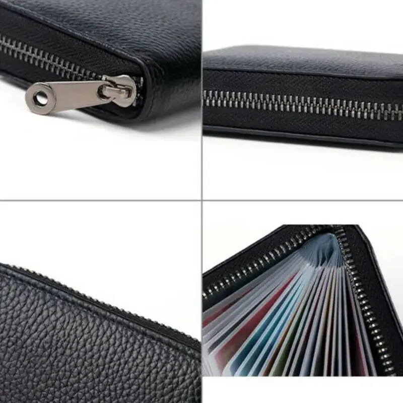 Business Card Holder Wallet Men Bank Card/ID Card/Credit Card Holder 22 Bits Card Wallet RFID Blocking Protects Case Coin Purse