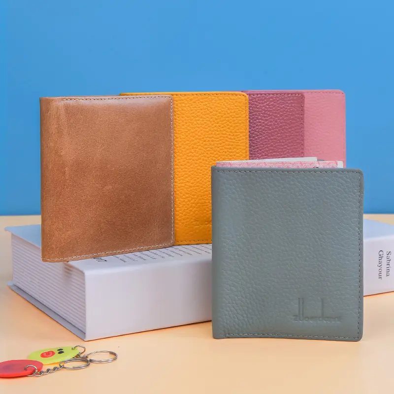 100% Genuine Leather Small Mini Ultra-thin Wallets men Compact wallet Handmade wallet Cowhide Card Holder Short Design purse New