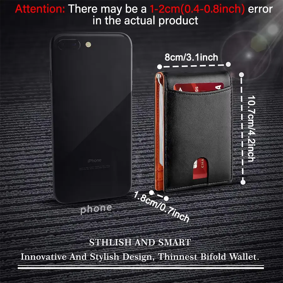 DIENQI-Rfid Credit Card Holder Men Wallets Money Clip Luxury Slim Thin Mini Wallet Male Small Short Purse Minimalist Billfold