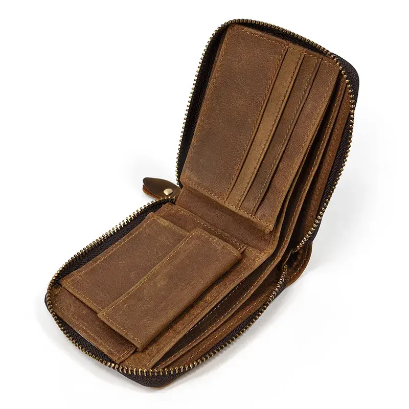 New Fashion Business Men's Alligator Wallets Cow Crazy Horse Genuine Leather Organizer Wallet Boy Brand Luxury Card Holder Purse