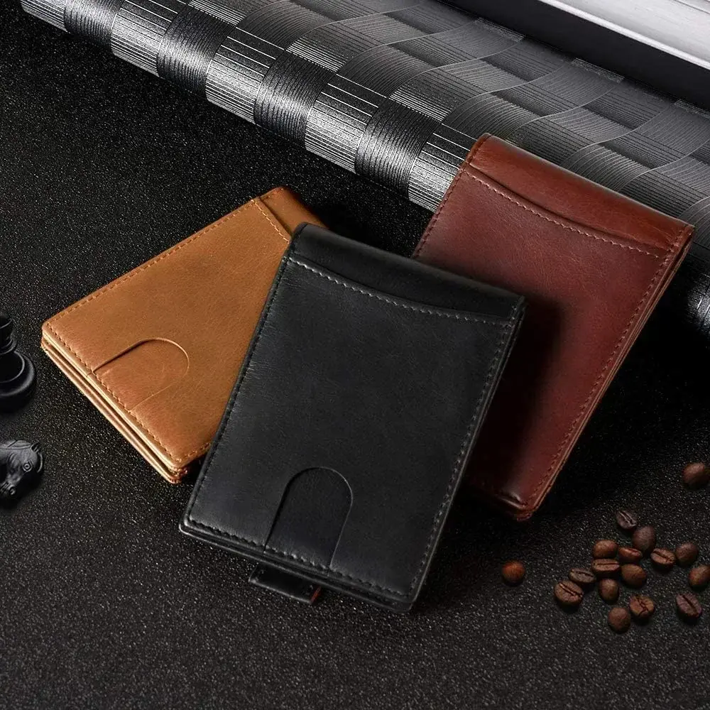 DIENQI-Rfid Credit Card Holder Men Wallets Money Clip Luxury Slim Thin Mini Wallet Male Small Short Purse Minimalist Billfold