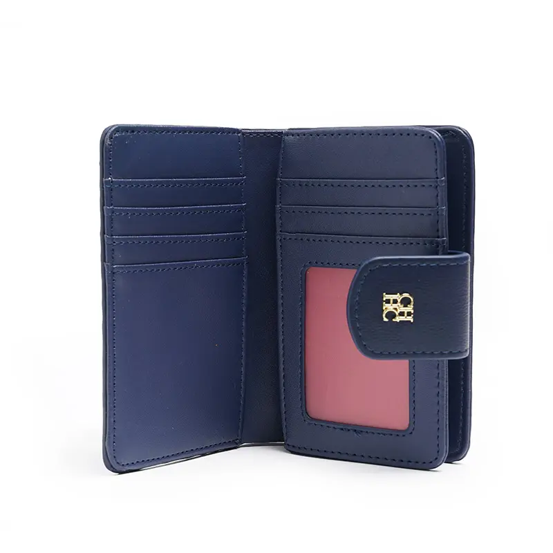 CH Pure Colour Letter Printed Style Women's Card Wallet Premium Simple Design Women's Wallet Fashion Women's Short Wallet