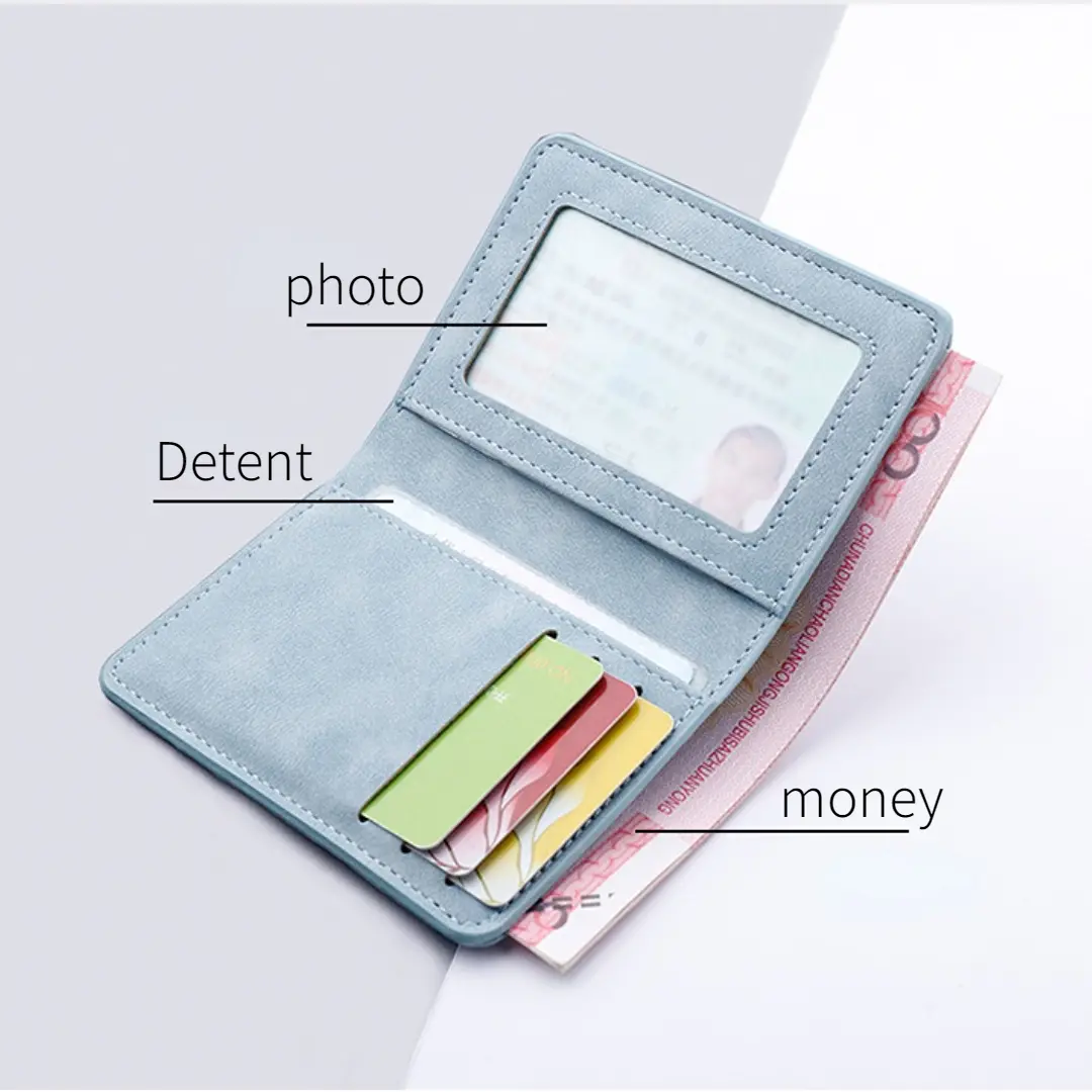 Men/Women Fashion Wallet ID/credit Card Holder Wallet for Men Multi-Card BagHolder Two Fold Small Wallet Black/gray Coin Purse