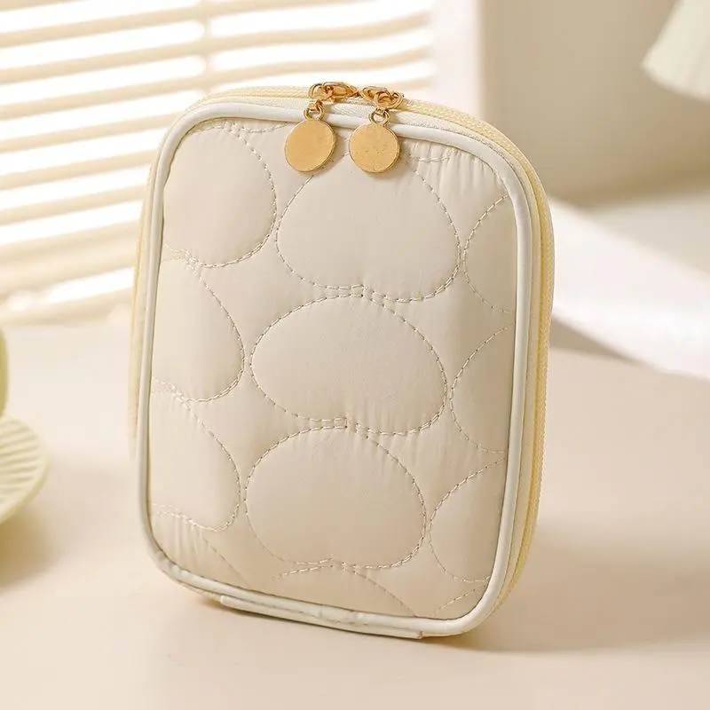 Travel Mini Makeup Organizer Bag Small Cute Makeup Bag Cosmetic Zipper Toiletry Storage Clutch Pouch for Women