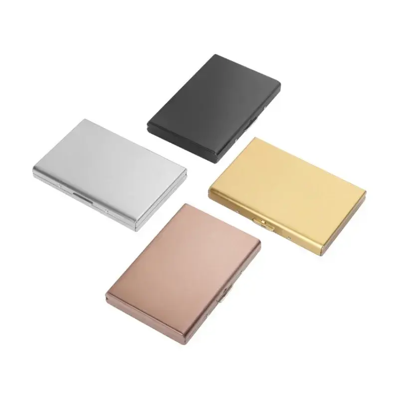 1pc Card Holder Men RFID Blocking Aluminum Metal Slim Wallet Money Bag Anti-scan Credit Card Holder Thin Case Small Male Wallet