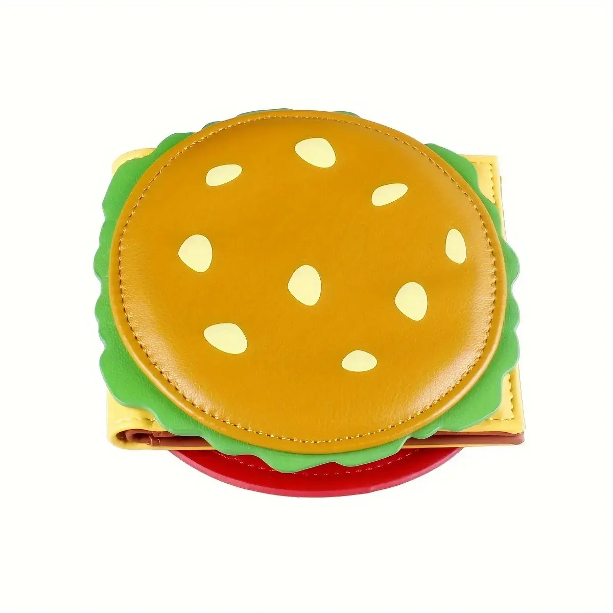 Burger Shaped Cute Women's Wallet, Designer Men's ID Card Holder Ladies Wallet Coin Purse Purses for Women Cute Wallet