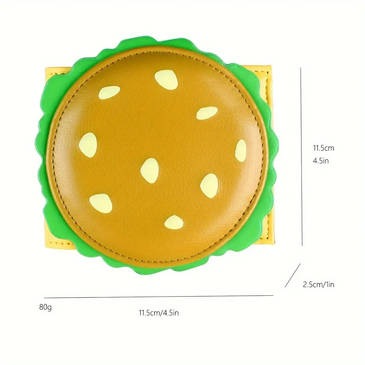 Burger Shaped Cute Women's Wallet, Designer Men's ID Card Holder Ladies Wallet Coin Purse Purses for Women Cute Wallet