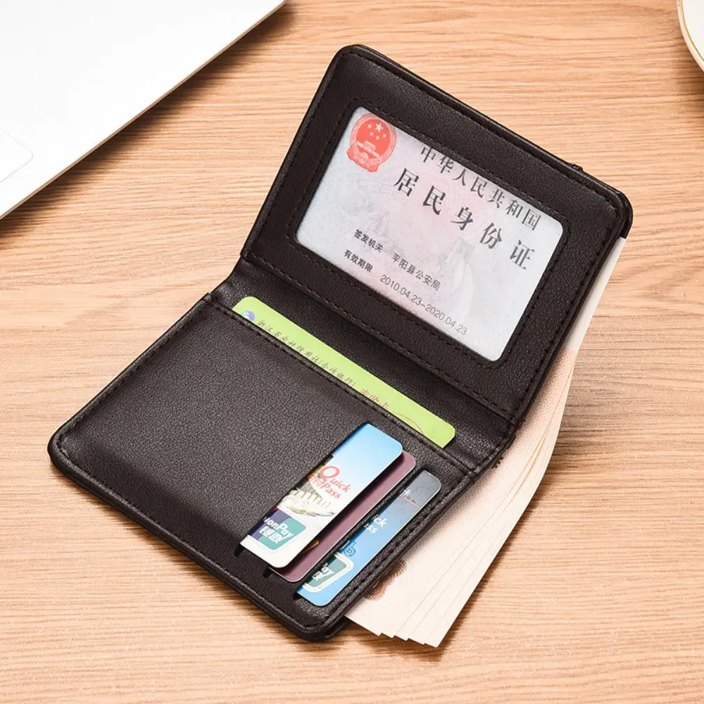 Ultra Thin Men's Wallet Vertical Multi Card Holder Small Slim Wallets Driver's License Youth Mini Student Card Case Bag Purses