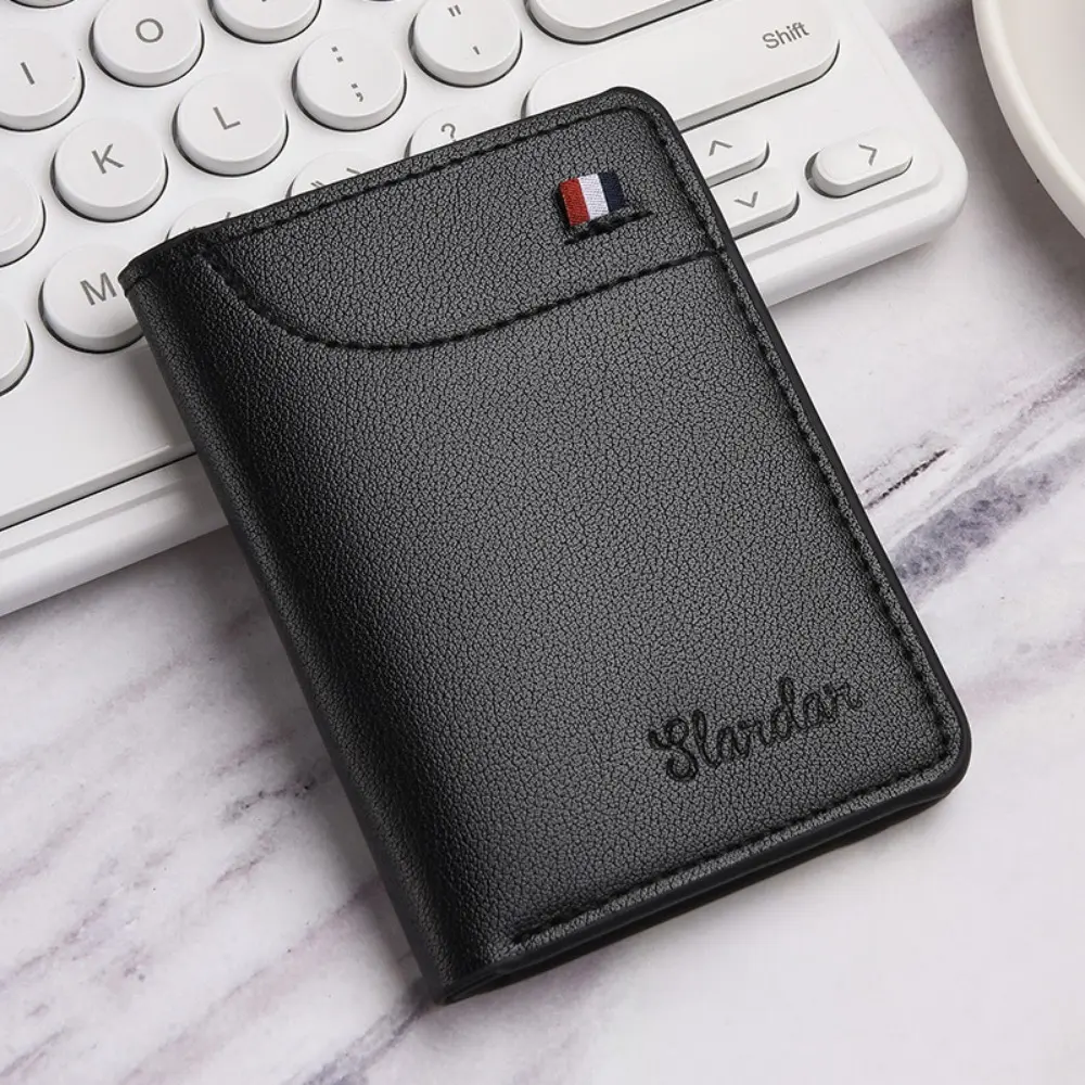 Ultra Thin Men's Wallet Vertical Multi Card Holder Small Slim Wallets Driver's License Youth Mini Student Card Case Bag Purses