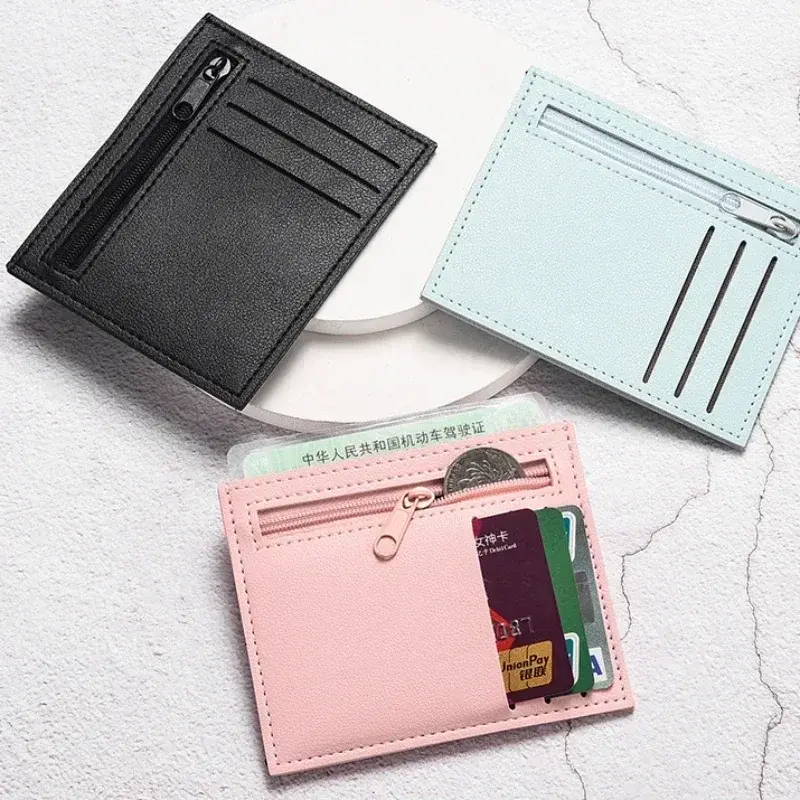 Ultra-thin Card Bag Multi-cards Slot Card Wallet Credit Card Holder Driver's License Holder Badge Holder Coin Purse Coin Pouch