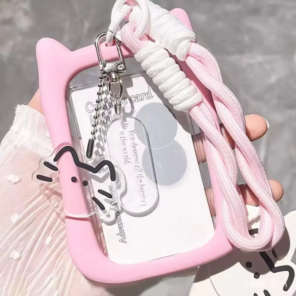 High Quality Transparent Card Holder Simple Portable Protection Case ID Card Cover Office Supplies
