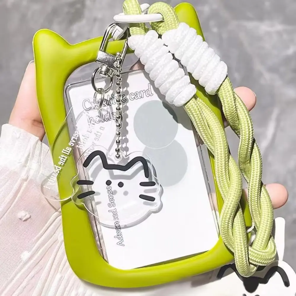 High Quality Transparent Card Holder Simple Portable Protection Case ID Card Cover Office Supplies