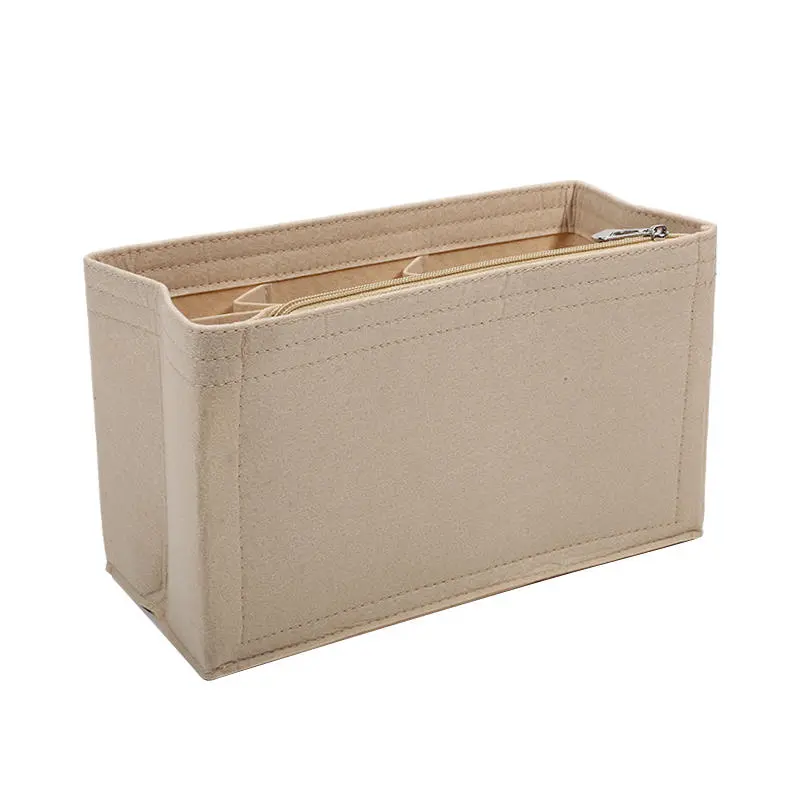 Portable Felt Insert Organizer For Bags Accessories Mini Tote Bag Womens Handbag Inner Purse Travel Cosmetic Liner Bag