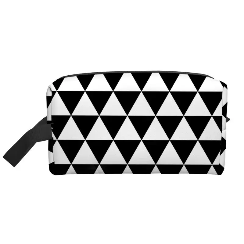 Large Capacity Check Pattern Makeup Bag Cartoon Handheld Layers Cosmetic Storage Bag Waterproof Travel Toiletry