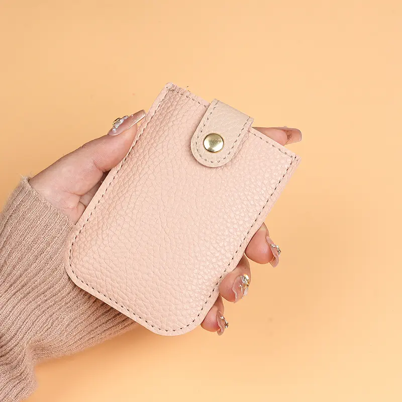 Portable and compact stacked pull-out bag, cross-border fashion 2025 new business card bag, card bag, women's ultra-thin hand-he