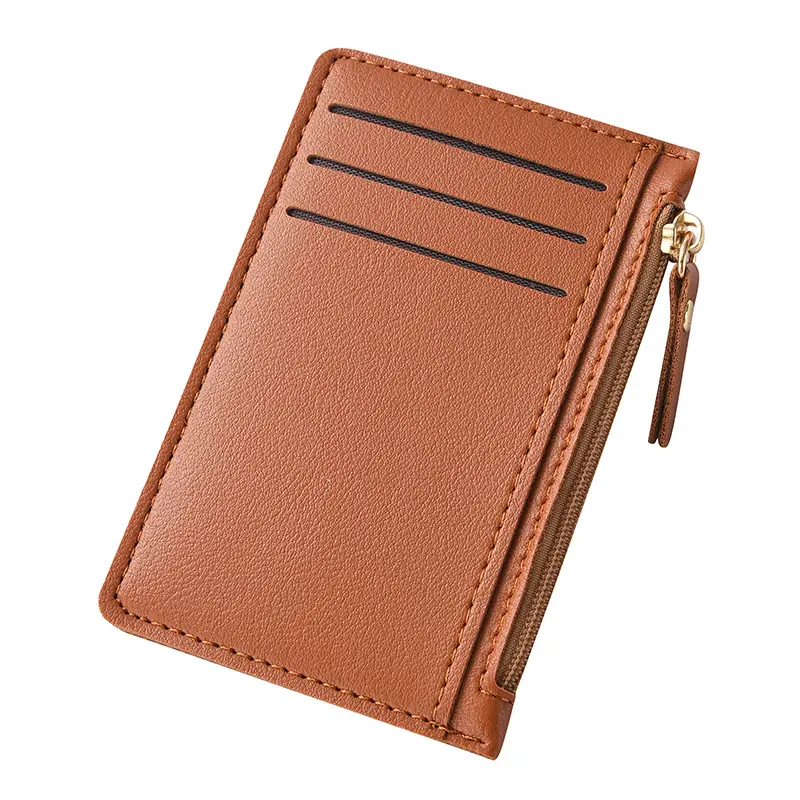 Ultra thin female compact multi slot card holder, driver's license bag, minimalist mini wallet, one-piece card holder