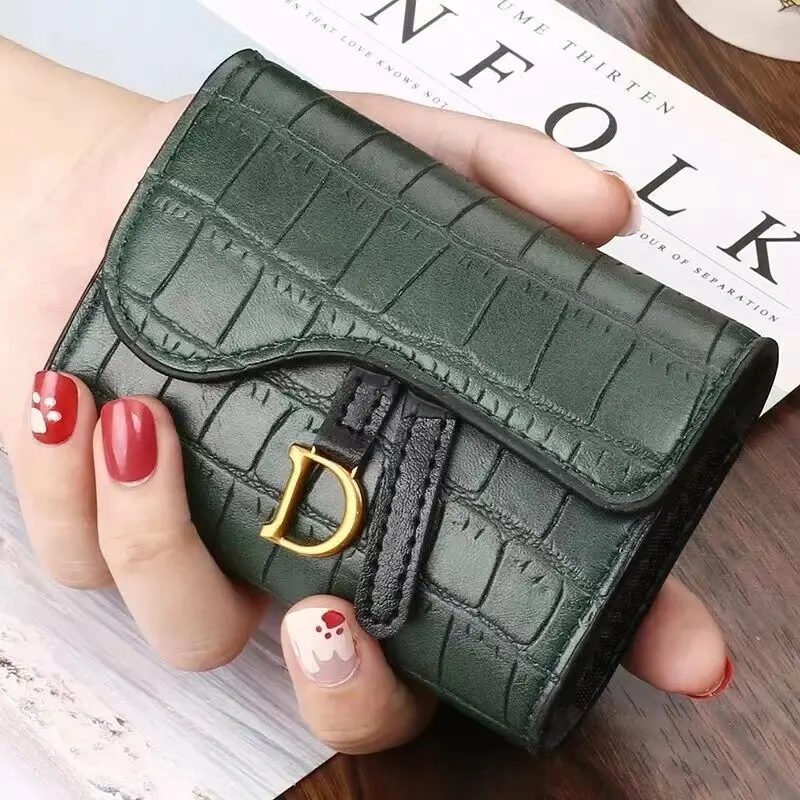Card Bag Wallet Luxury Card Holder Korean Short Walet MiniPU Holder SmalMulti Letter Wallet Multi Functiona Clutch Women's Bag