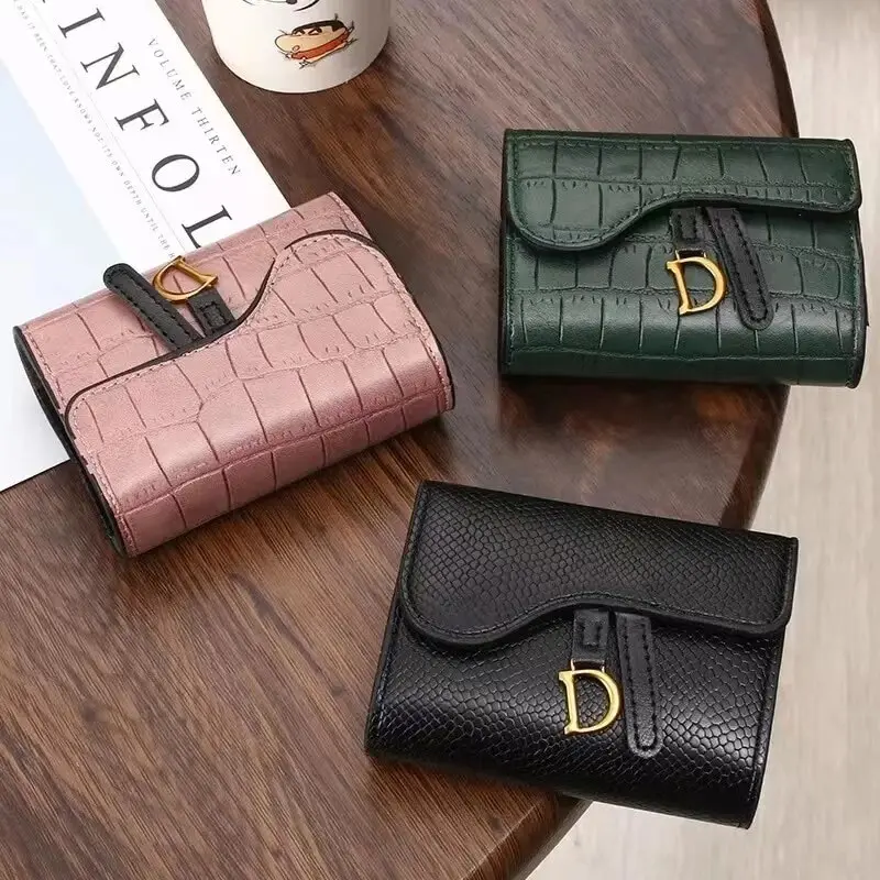 Card Bag Wallet Luxury Card Holder Korean Short Walet MiniPU Holder SmalMulti Letter Wallet Multi Functiona Clutch Women's Bag