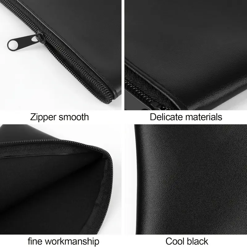 2 pcs zipper money pouch for cash, bank book, money pouch, cash, coins, cosmetics, tickets and tools