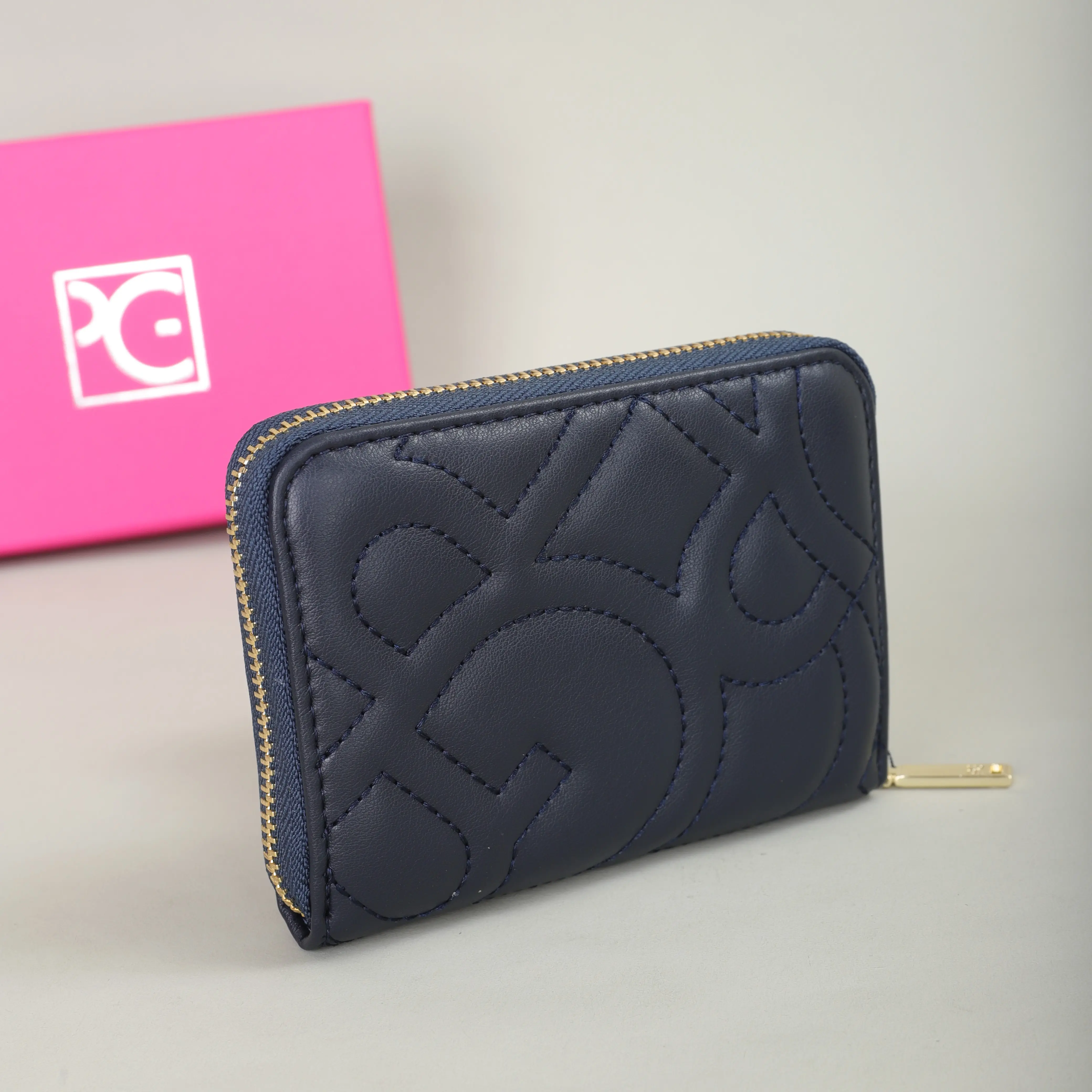 PG PATSY GARIS Fashion Classic Retro Men's and Women's Universal Wallet Letter Printed Portable Card Bag Zero Wallet Wallet