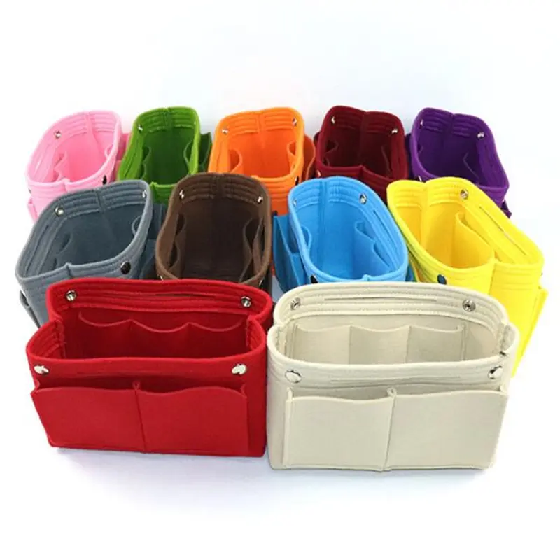 Multifunction Insert Makeup Bag Women Travel Inner Purse Cosmetic Bags For Ladies Portable Storage Organizer Tote 2024
