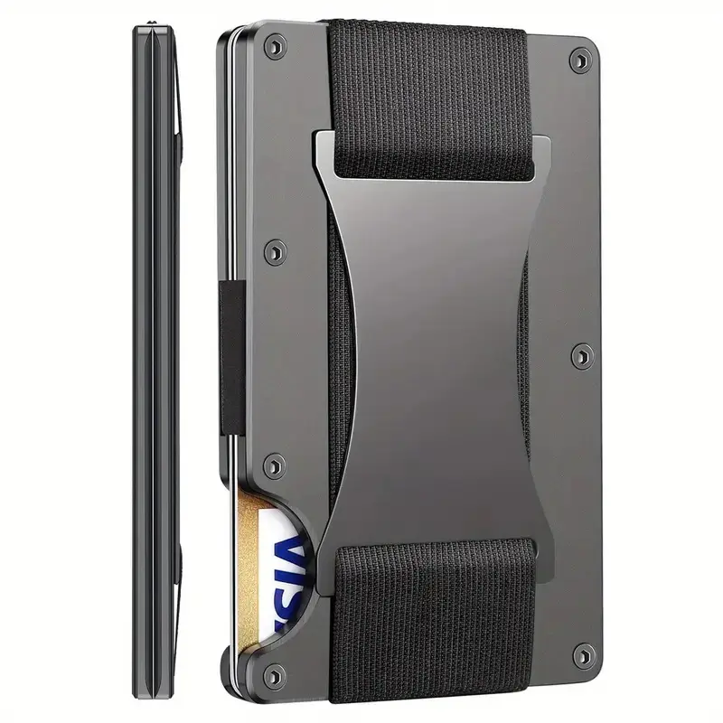 New Slim Pop-Up RFID Protection Card Holder Men Women Aluminum Wallet Elasticity Back Pouch ID Credit Case Unisex Travel Purse