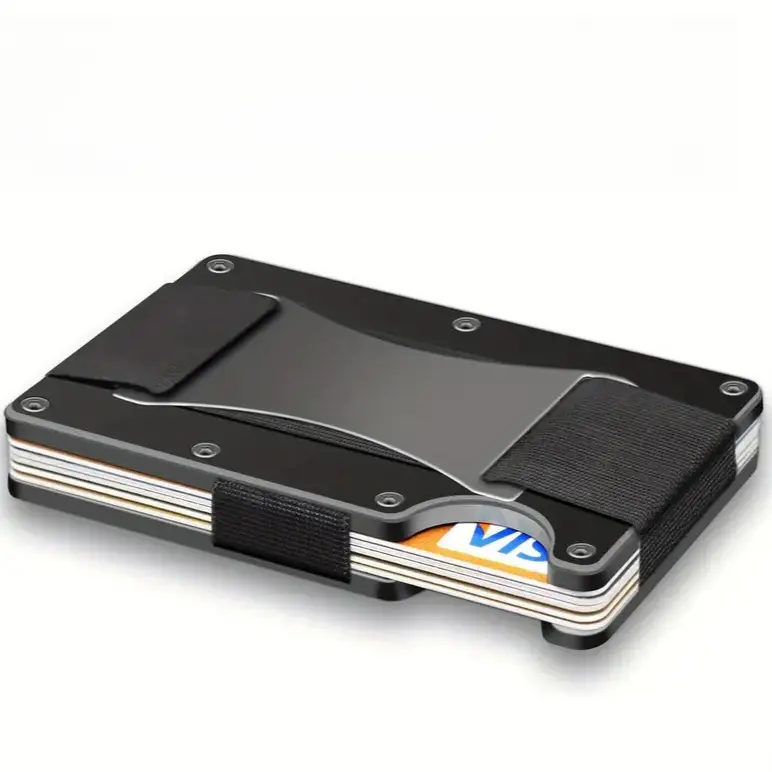 New Slim Pop-Up RFID Protection Card Holder Men Women Aluminum Wallet Elasticity Back Pouch ID Credit Case Unisex Travel Purse