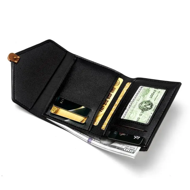 Stylish and Minimalist Three-fold Wallet for Women with Multiple Card Slots, Trendy Short Ladies' Wallet with Coin Pocket