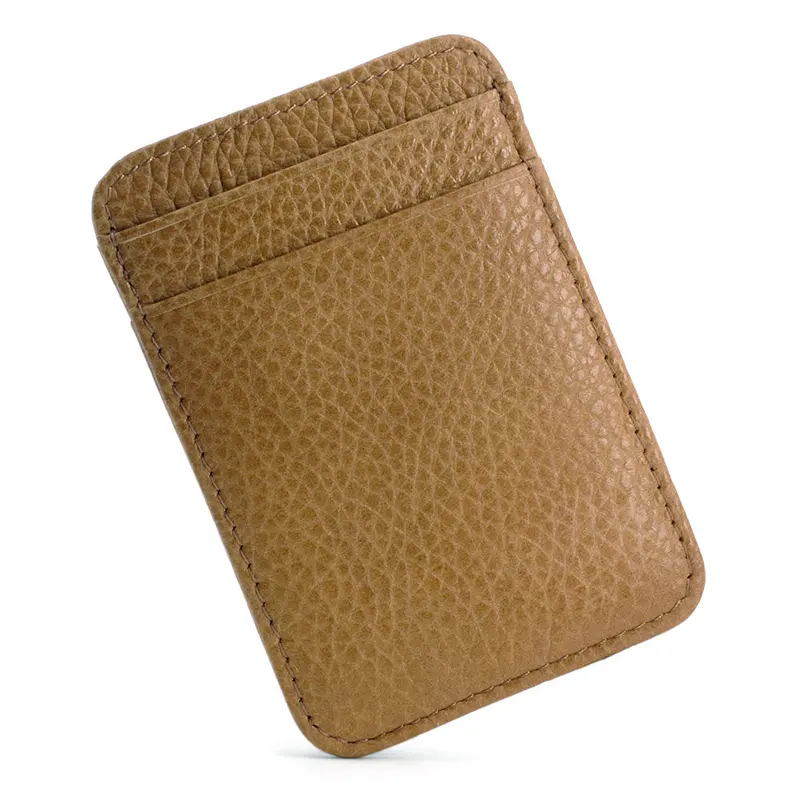 Premium Cowhide Slim Card Holder Wallet for Men & Women - Compact Credit Card & ID Pocket Organizer