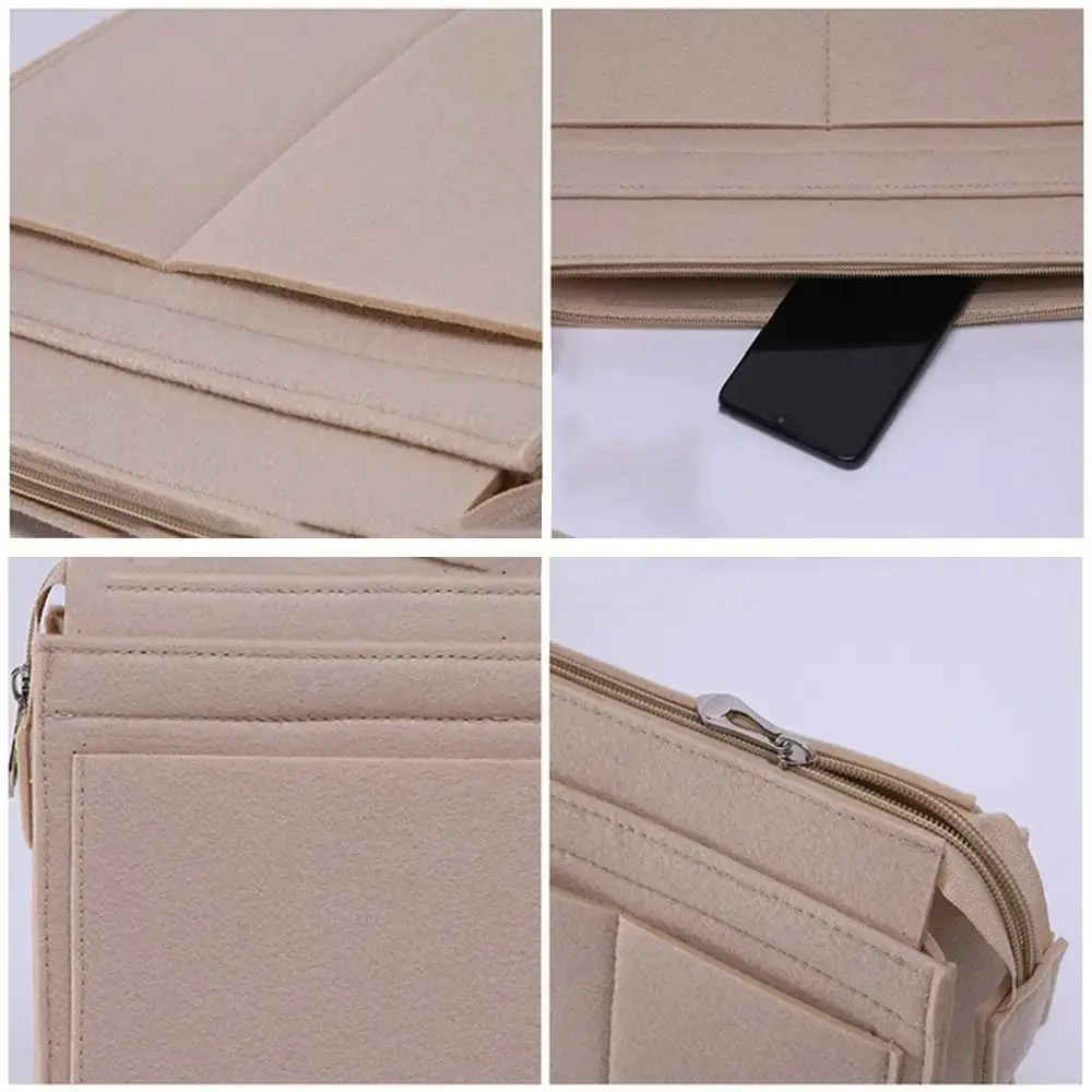 Purse Organizer Insert, Multi-Pocket Felt Bag Organizer For Women Handbag Tote Bag Purse Organizer