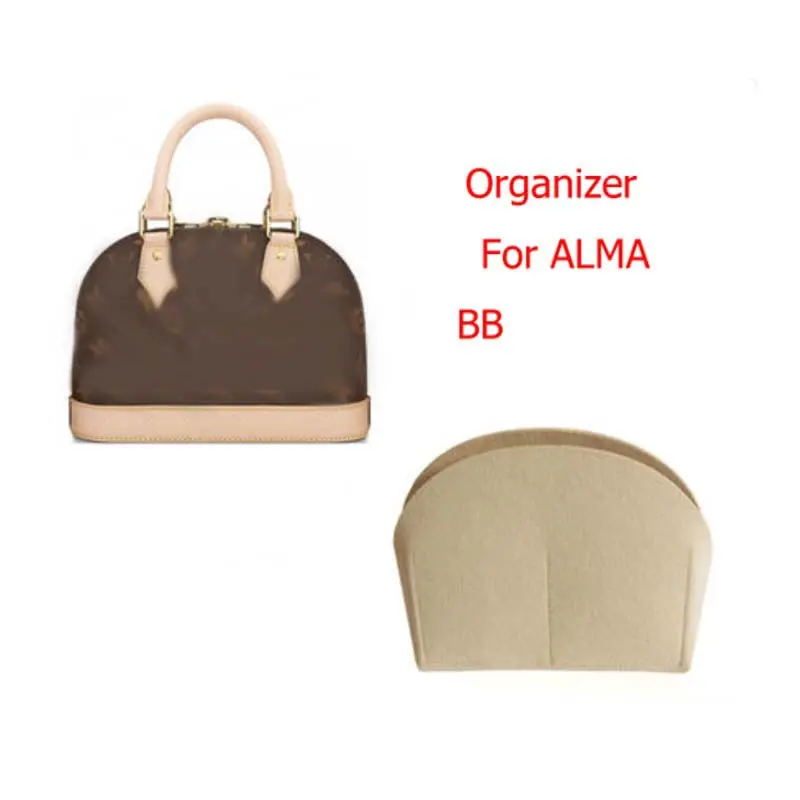 For Alma BB bag Insert Organizer Makeup Small Handbag Organize Inner Purse Portable Cosmetic bing Shell bag organizer Christmas