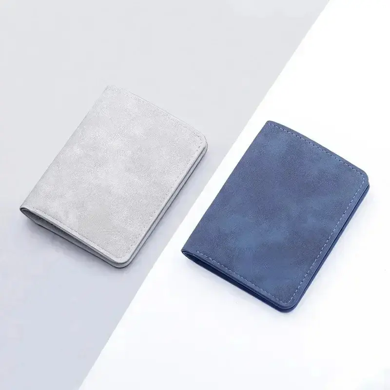 Men/Women fashion wallet ID/credit card holder wallet for men Multi-card bagholder two fold small wallet black/gray coin purse