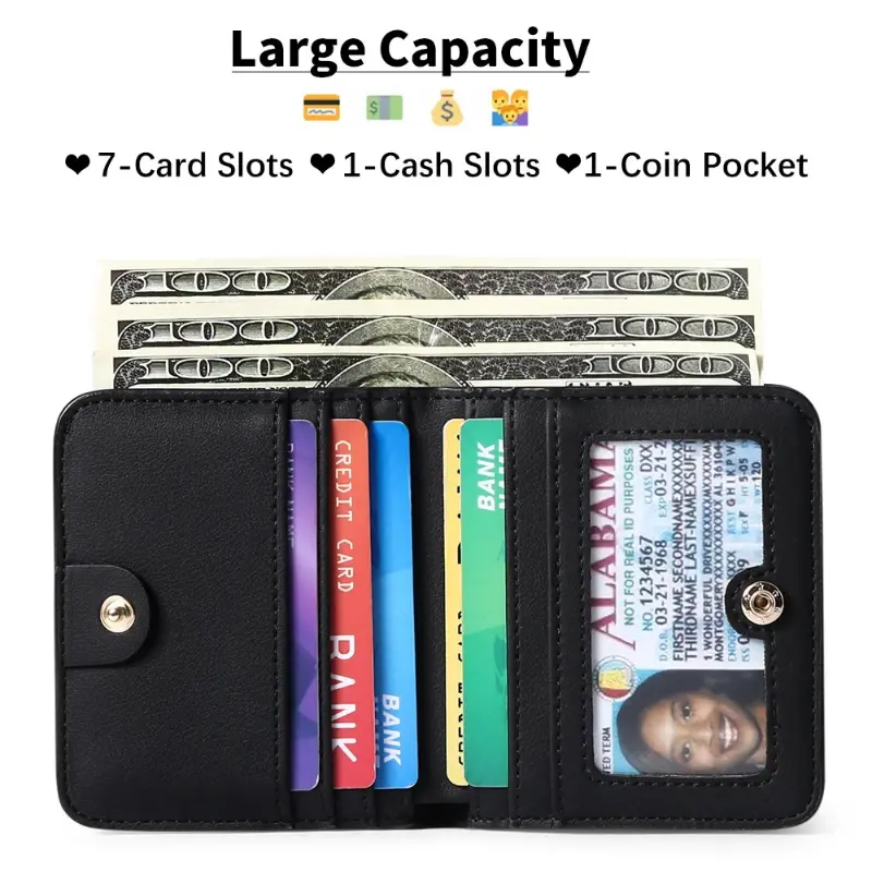 Women Short Wallet Multi Card Wallet Exquisite Wallet Men Coin Purse for Women Card Holder Coin Purse Cartera Hombre Billetera