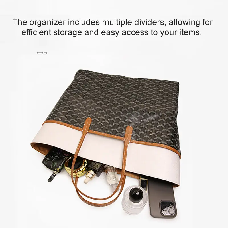 EverToner Dupont Paper Purse Organizer Insert for Go-yard SAINT LOUIS Mini GM PM Tote Inside Storage Bag Insert Inner Makeup Bag