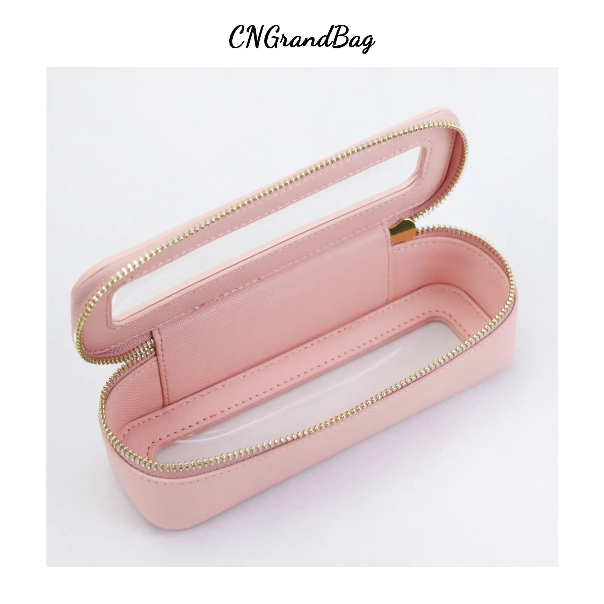 Customized Letters Colorful Classic Saffiano Portable Travel Clear PVC Cosmetic Bag TPU Wash Bag Makeup Brush Storage Bag Gift