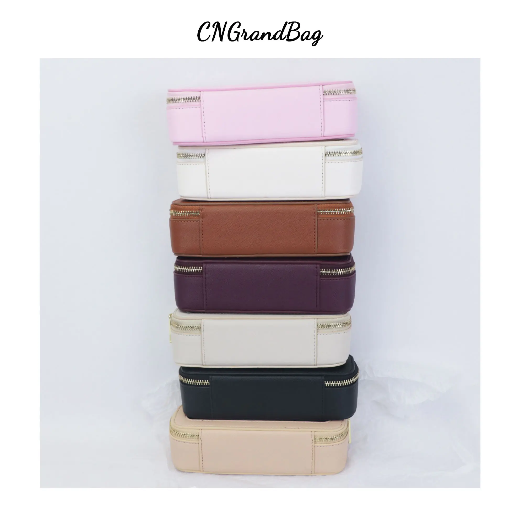 Customized Letters Colorful Classic Saffiano Portable Travel Clear PVC Cosmetic Bag TPU Wash Bag Makeup Brush Storage Bag Gift